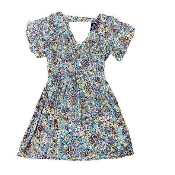 Angie Floral Surplice V-Neck Mini Dress Sz XL #294L - Picture 1 of 7
